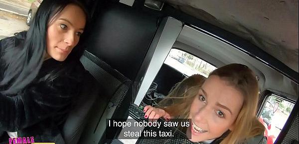  Female Fake Taxi Alexis Crystal and Lexi Dona Steal the Taxi